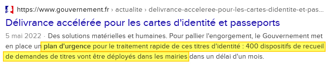 Plan mai 2022 extrait annonce gouvernement